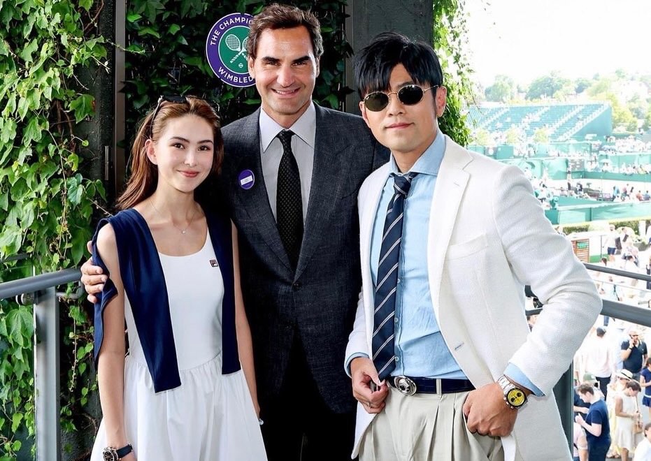周杰伦昆凌夫妇费德勒温网合照😎周杰伦演唱会0716周杰伦日