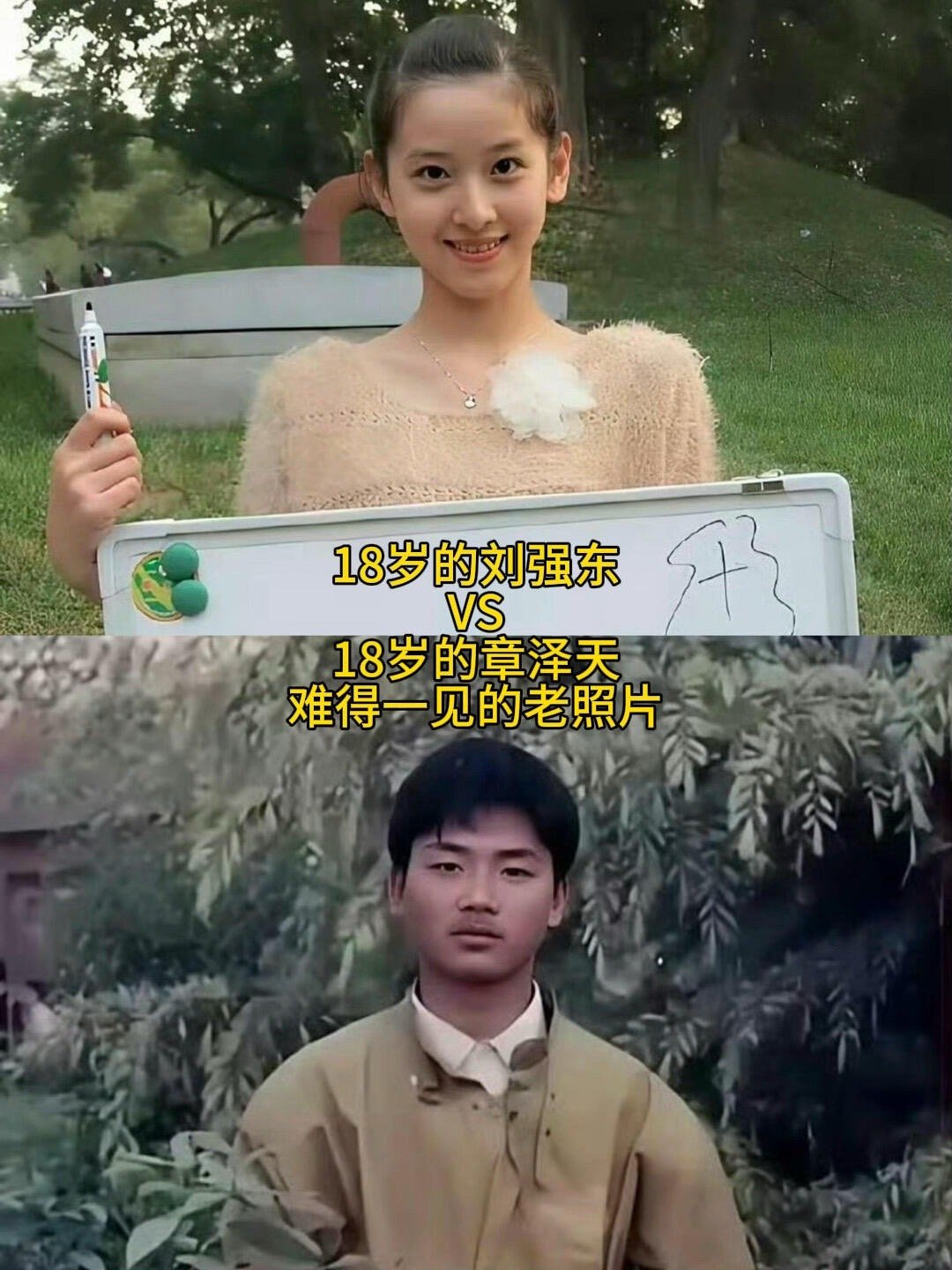18岁的刘强东VS18岁的章泽天​​​
