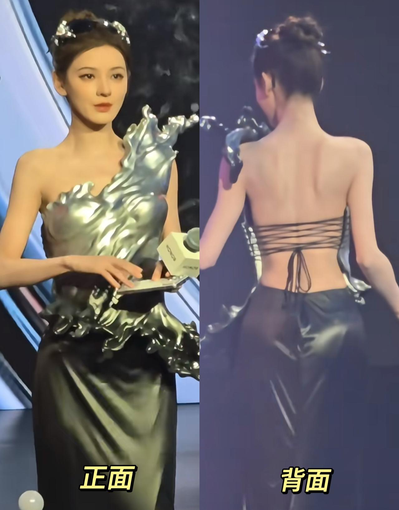 感觉女明星这份职业虽光鲜靓丽，但也不容易呀：瞧，妆容精致的张予曦直接穿着看似硬邦