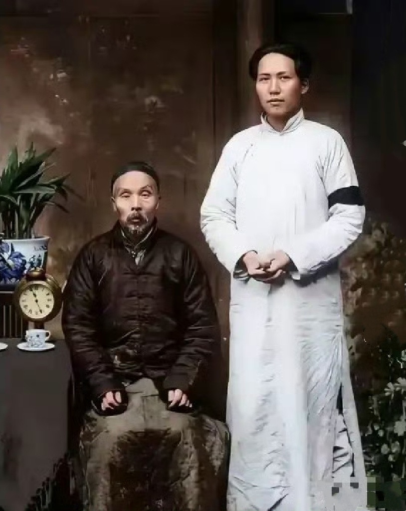 伟人和父亲珍贵留影！（修复版）