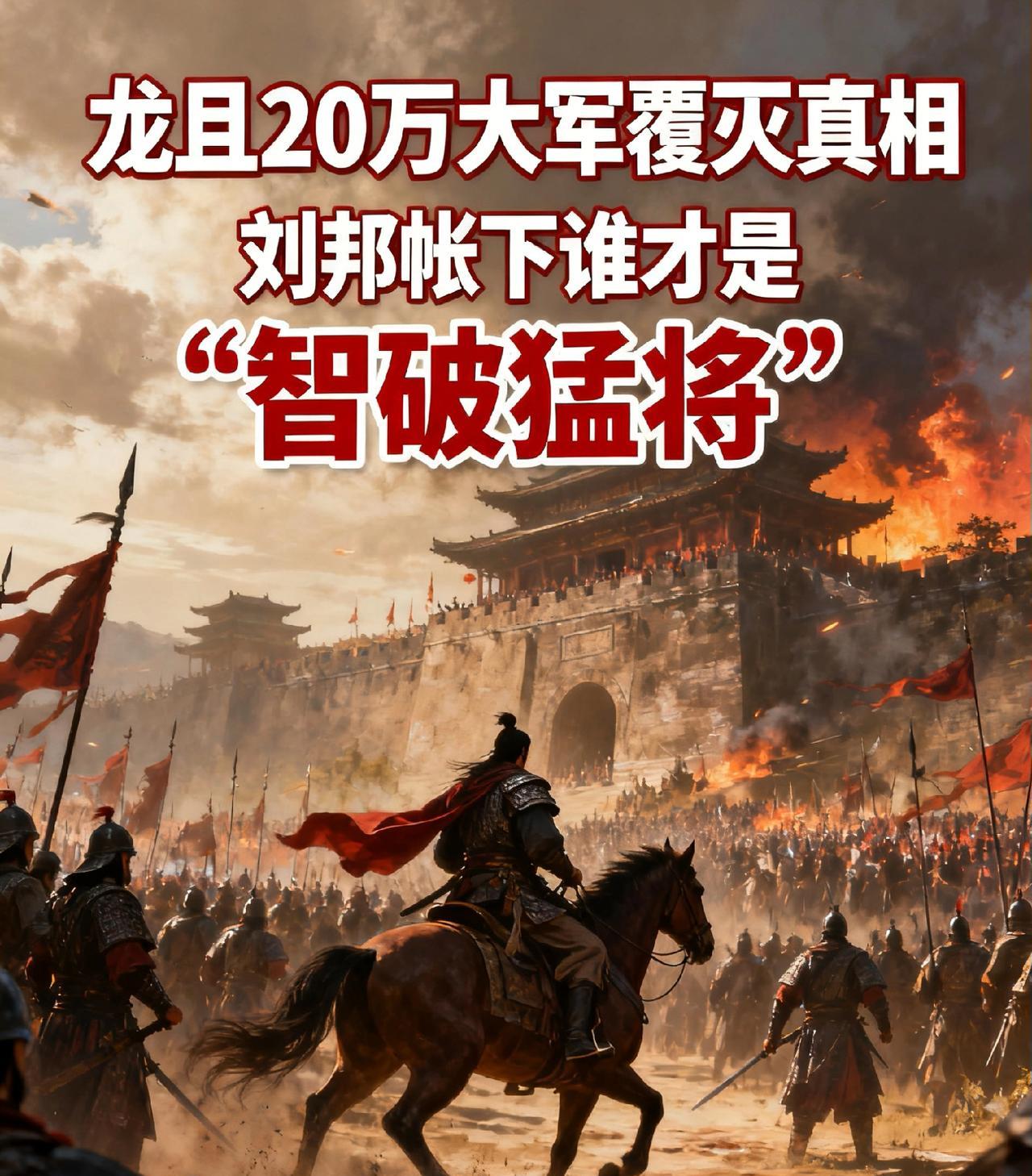 龙且20万大军覆灭真相：刘邦帐下谁才是“智破猛将”的关键？“项羽麾下第一猛将龙