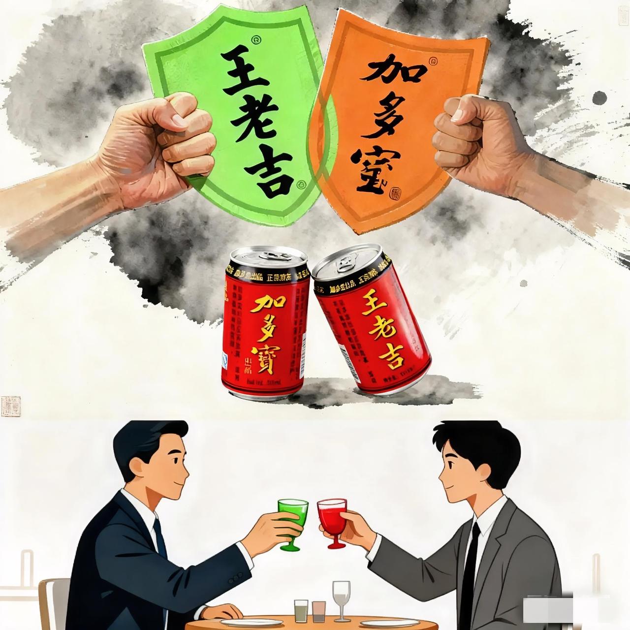 都是营销高手啊，吵得越凶，凉茶越出圈，我怀疑两家公关部私下一起喝酒。俩人