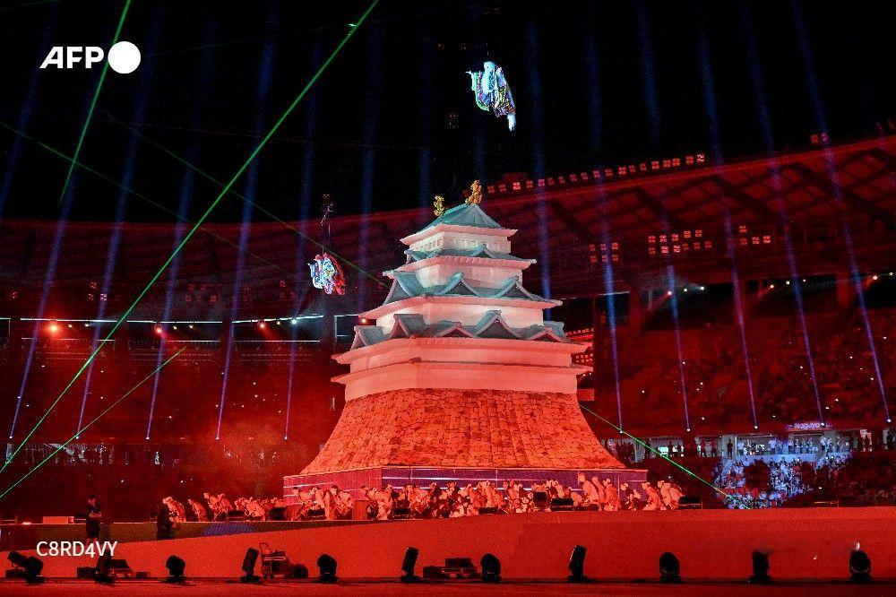 🔻亚运会开幕式，法新社图片。看亚运会开幕式被吓到了日本未直播亚运会开幕式海外新