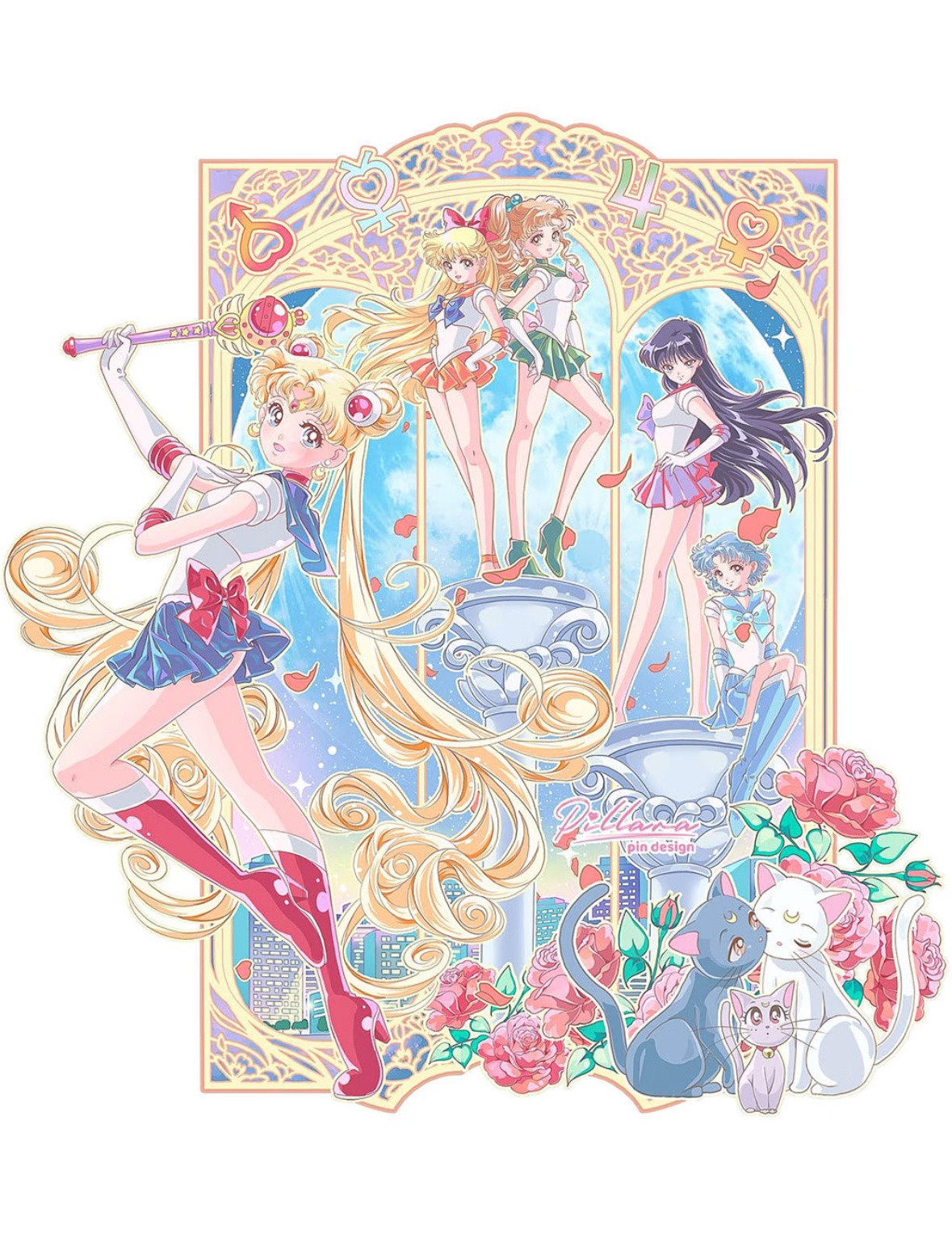 美少女战士💗水手服vs汉服梦幻卡牌唯美插画2025动漫嘉年华动漫点评团海外动漫