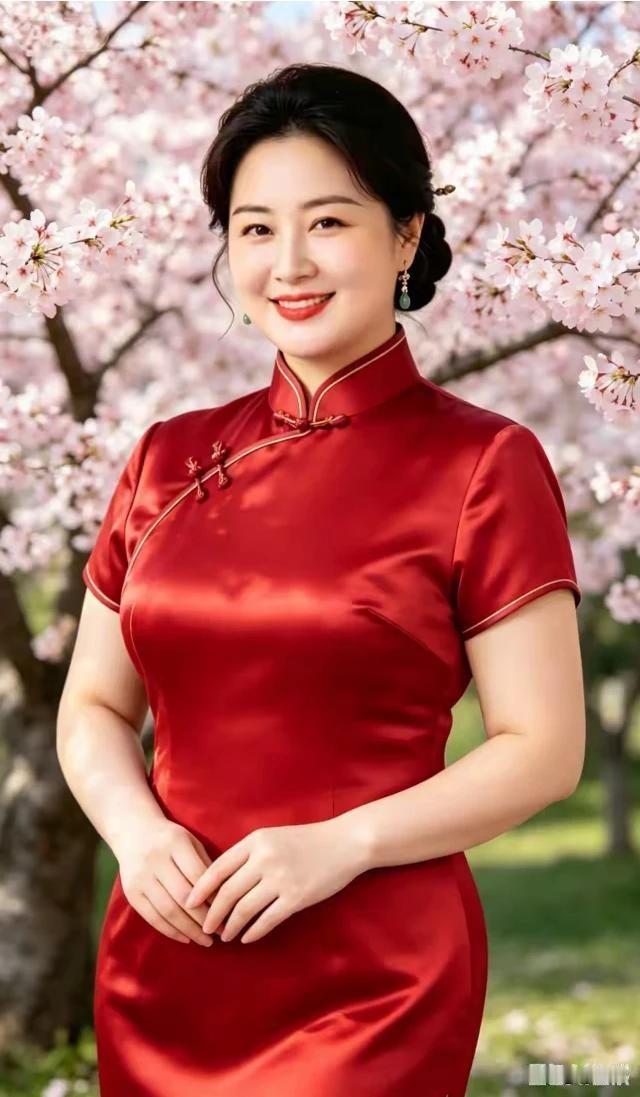 徐娘半老，风韵犹存。岁月如歌，不败美人。旗袍之美，古典韵味。雍容华贵，东