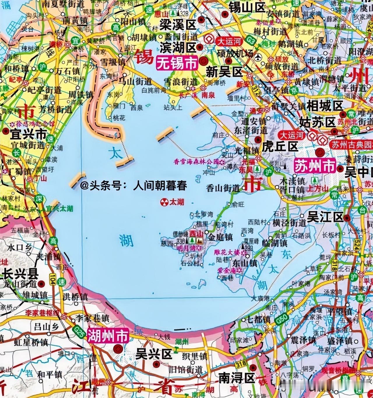 严格意义上来说，抛开水深条件来看，太湖应当为我国版图上最大的天然淡水湖。太湖湖岸