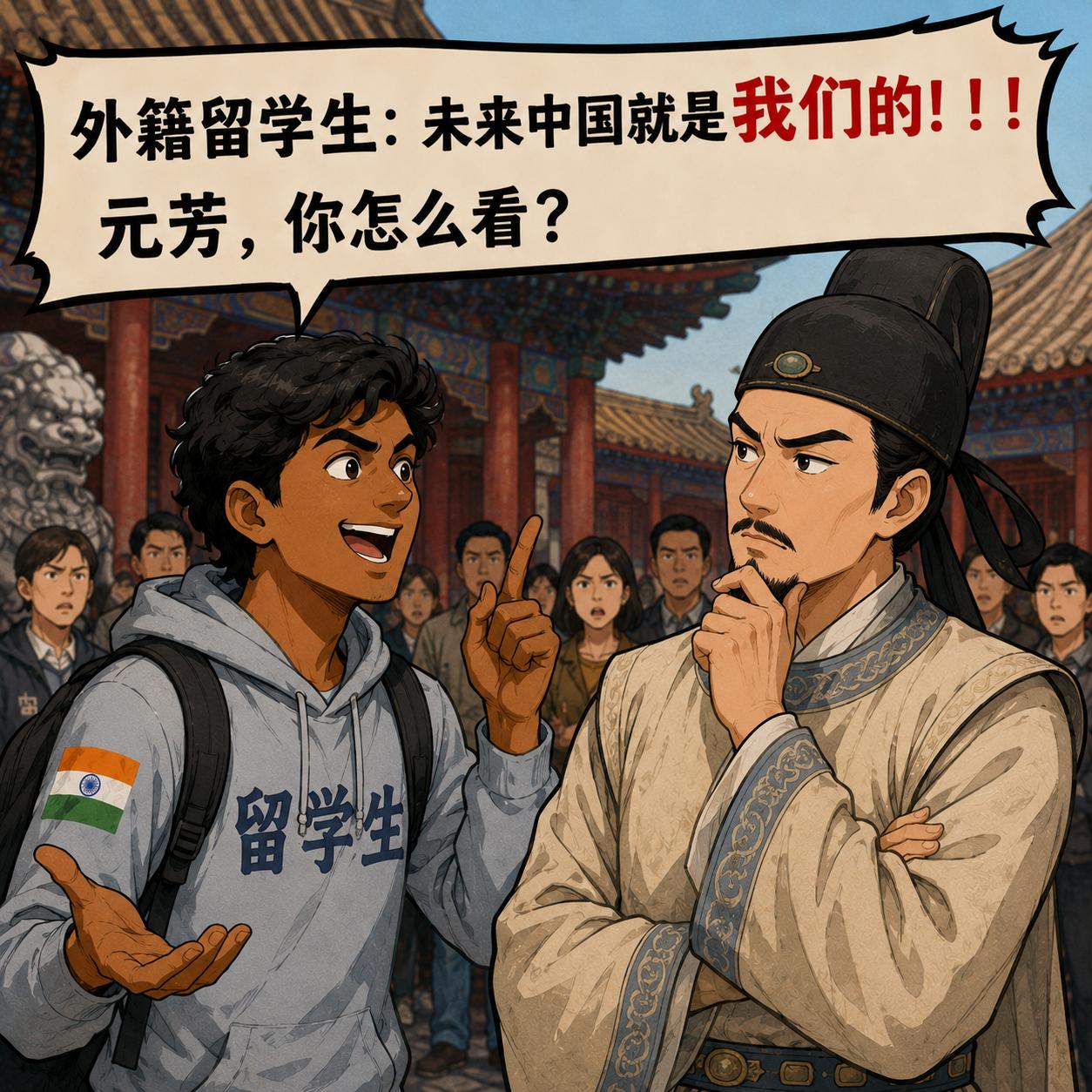 被一个印度留学生的留言给震住了！Song留言说：“中国就是我的家乡，我要留在