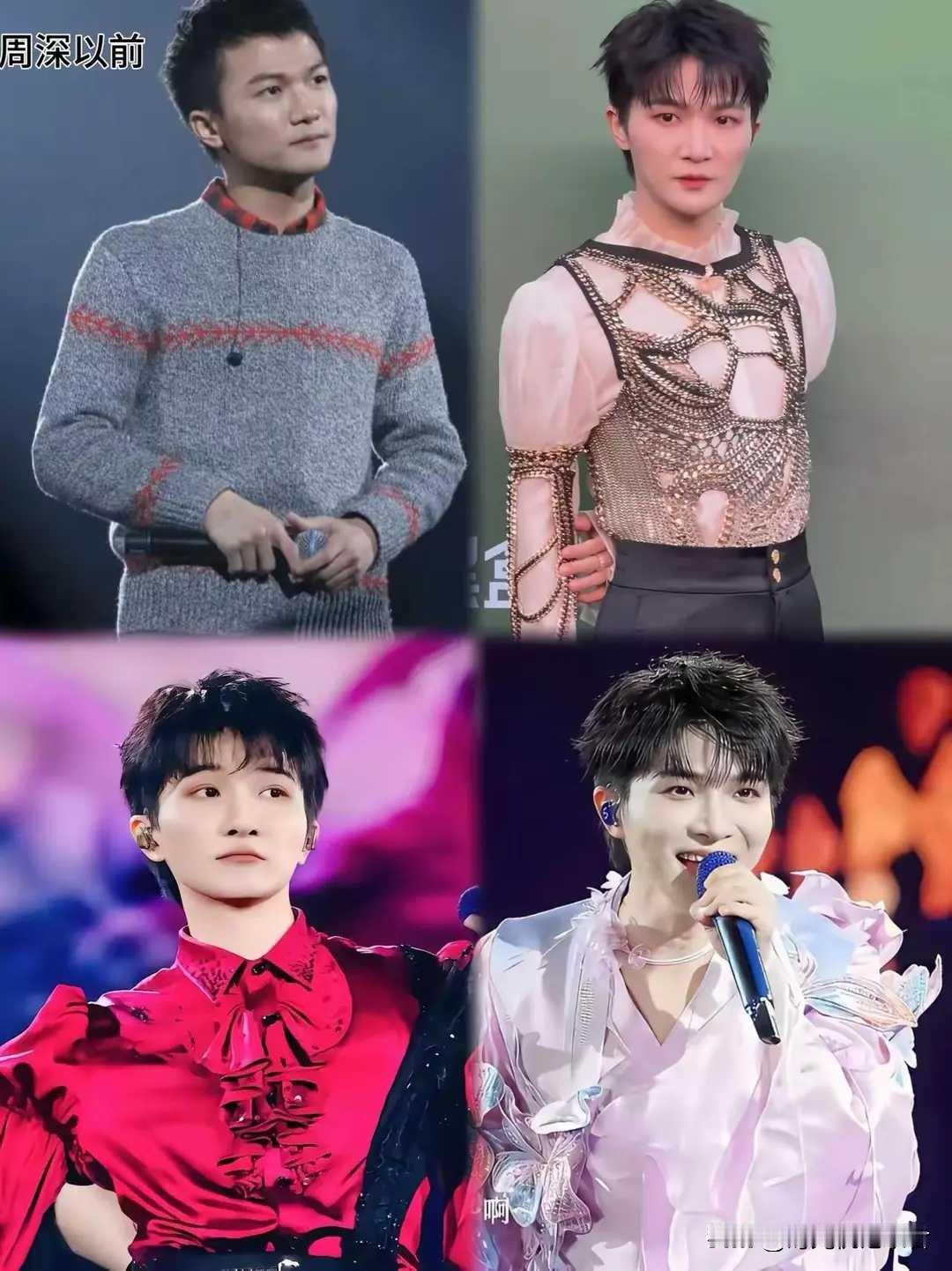 周深越来越像权志龙，虽然没有那么抽象，但是周深打扮真的好精致，比女明星都要花枝招