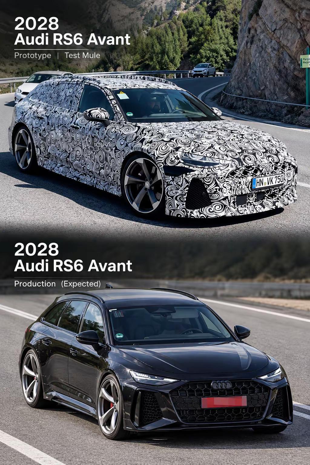 2028全新奥迪RS6Avant无伪装照曝光你觉得怎么样？奥迪奥迪RS