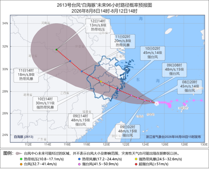 “白海豚”会是登陆舟山的第九个台风吗? 这次它还会不会拐个弯呢?
