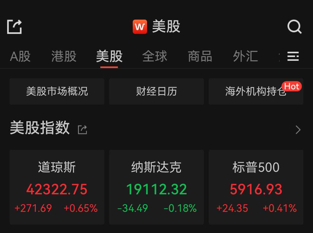 标普500指数连涨四日, 大型科技股多数下跌