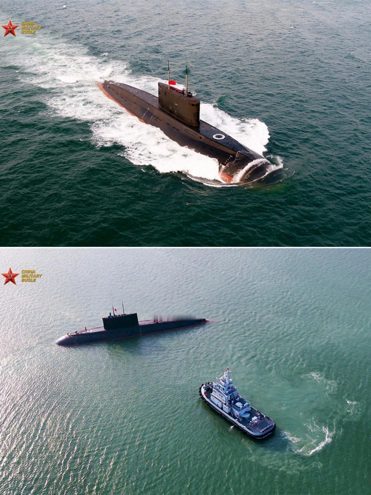 中国基洛级潜艇在2026年8月4日实战化训练中中国人民解放军海军某支队潜艇在2