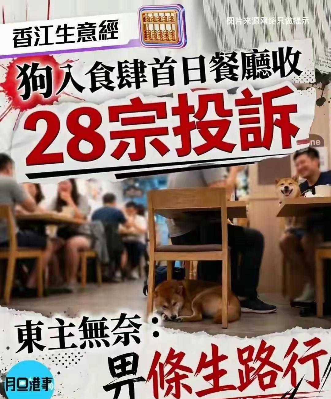一些媒体吹捧狗经济已经到了走火入魔的程度，看到香港从7月9日允许狗进入餐饮店的新
