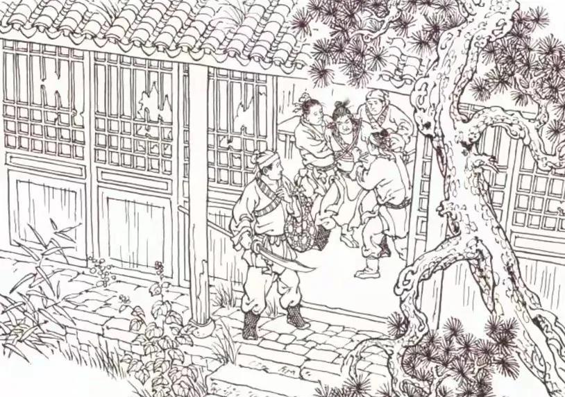 武松大闹飞云浦、血溅鸳鸯楼后，逃出孟州，抄小路而行。他见前面有一座古庙，由于一天