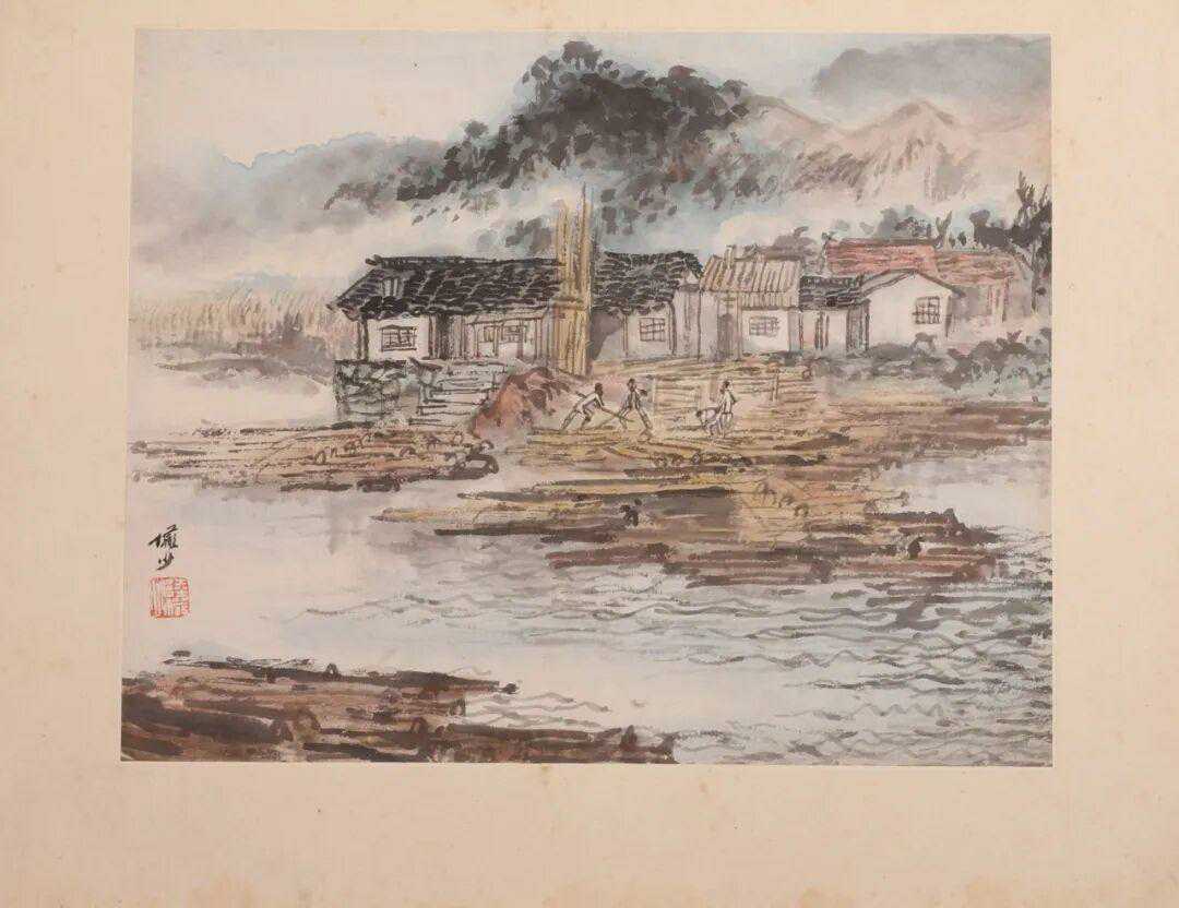 陆俨少《江山揽胜十二开》，设色纸本26.5×33cm×12。新城事遇见艺术