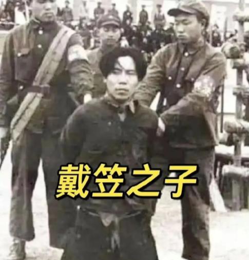 1951年1月，戴笠的儿子戴善武被五花大绑，跪在地上即将被执行死刑。一场突如其