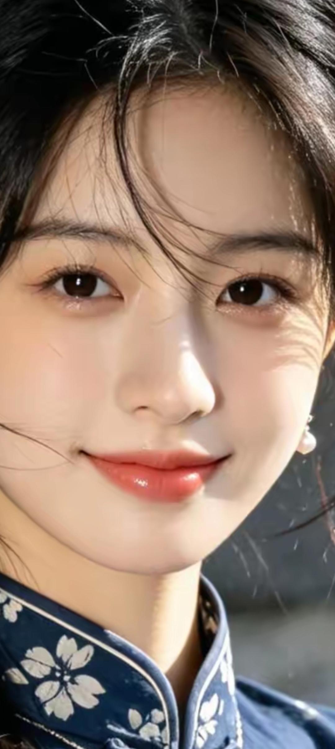 温柔笑靥，花间少女，岁月静好。