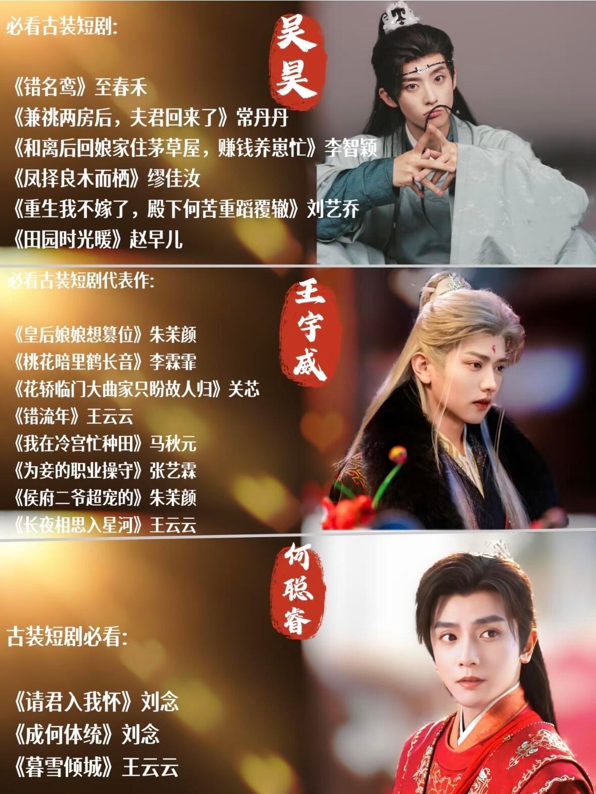 古装短剧必看的宝藏演员们！​​​