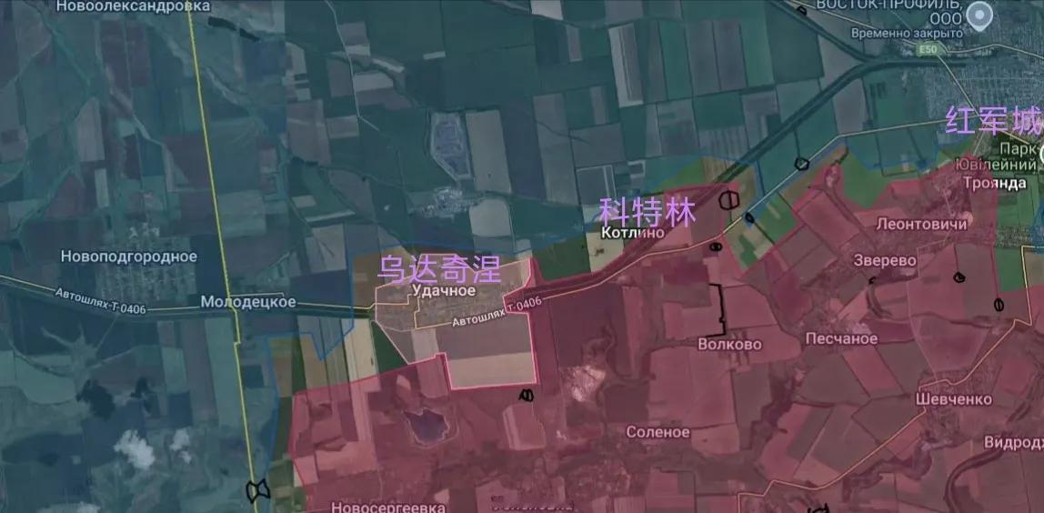 俄军中部集群终于把红军城西面的乌达奇涅占领了。不过在俄军取得红军城以北突破之后，