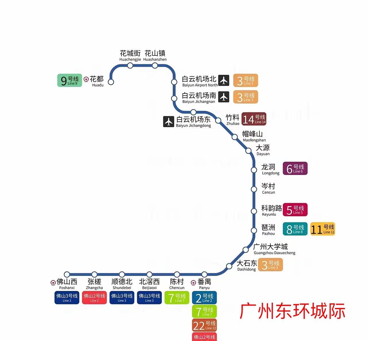 广州东环城际几个站点的名字改得好！既让人熟悉又可以开启未来更多的应用思路。
