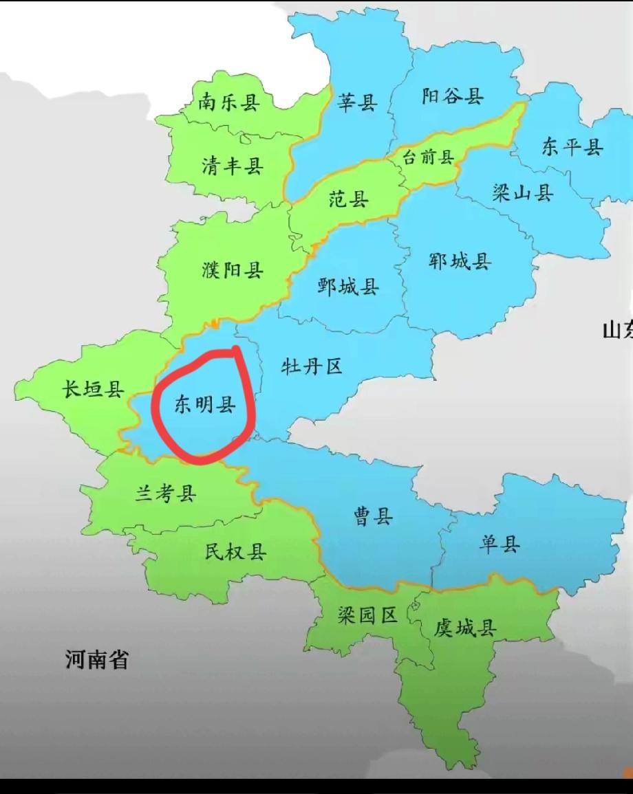 都说豫鲁关系好，看了这张地图才明白，豫东地区和鲁西地区之间相互融合，你中有我，我
