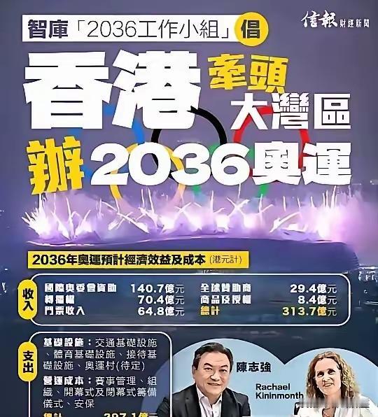 看到香港闷头策划粤港澳一起举办2036年奥运会的计划，评论区一片支持。都说支持香