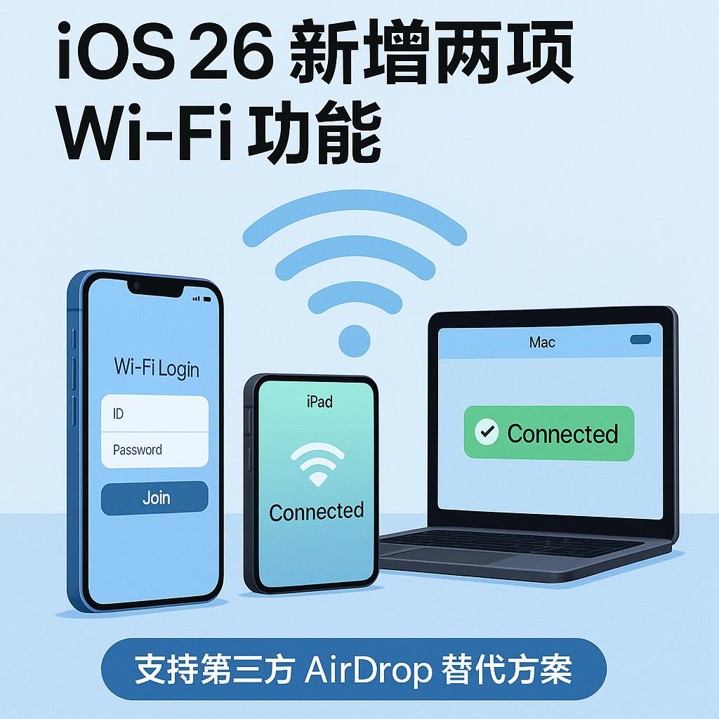 苹果在iOS26中新增两项Wi-Fi功能，日常体验上可能比你想象得更有