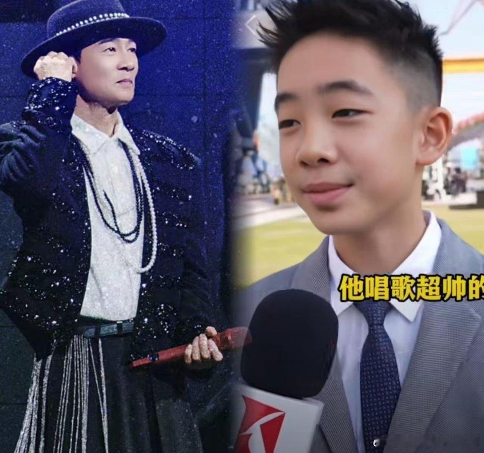 陈小春高兴的都要合不拢嘴了不是演唱会跳的太嗨了而是儿子太会说话了，当着镜头的面就