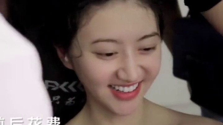 景甜素颜倒模全过程：司藤同款美颜秘诀