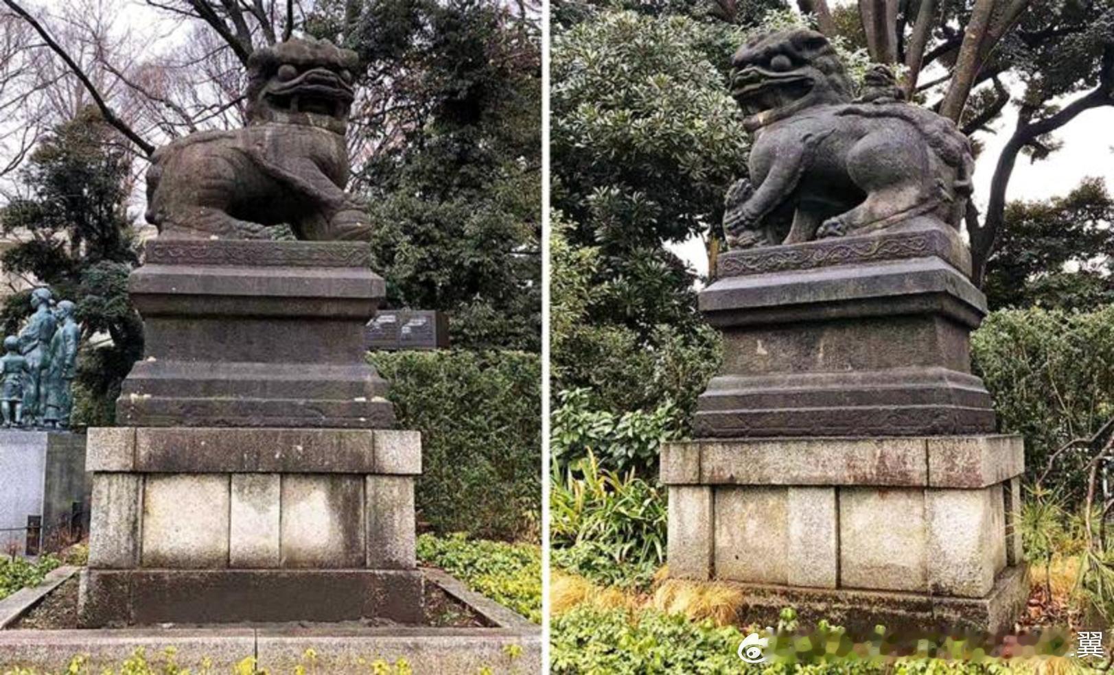 靖国神社前的石狮掠自中国这对石狮原位于中国辽宁省海城市的三学寺前。1895年2