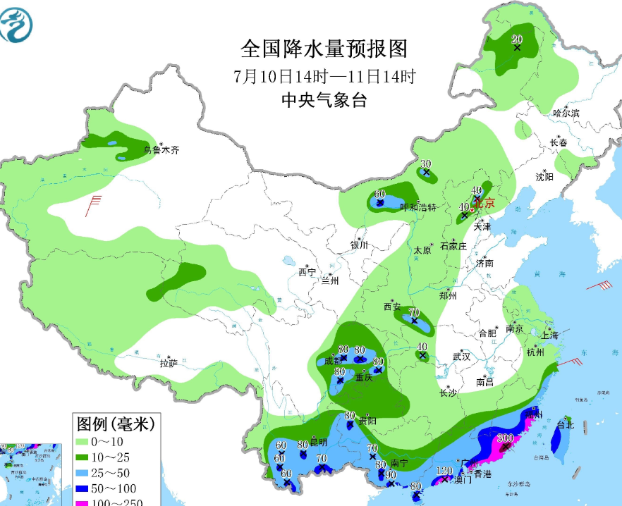 未来十天：副高北抬震荡，加上大陆高压西扩，形成双向高压系统