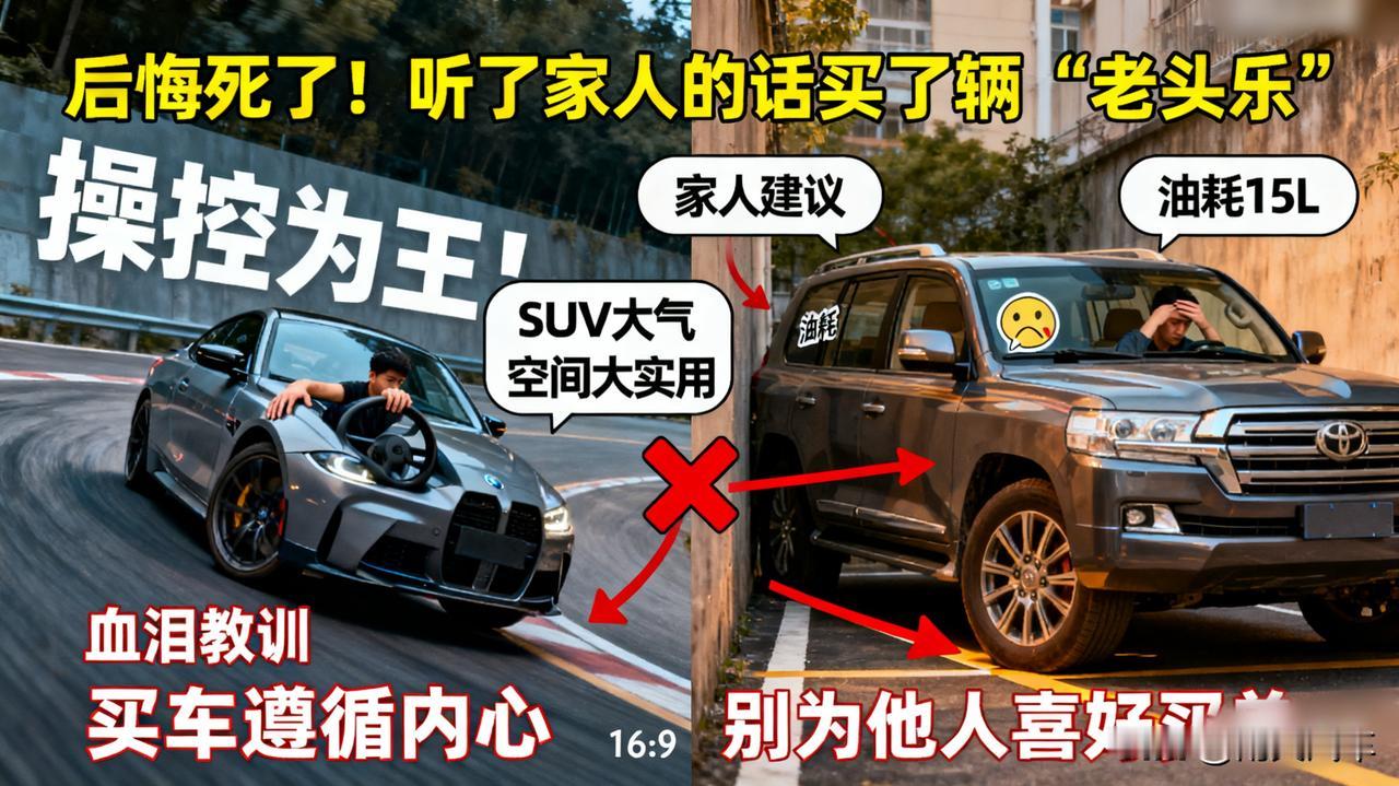 后悔死了！听了家人的话买了辆“老头乐”本来想买辆操控好的轿车，家人非说SUV