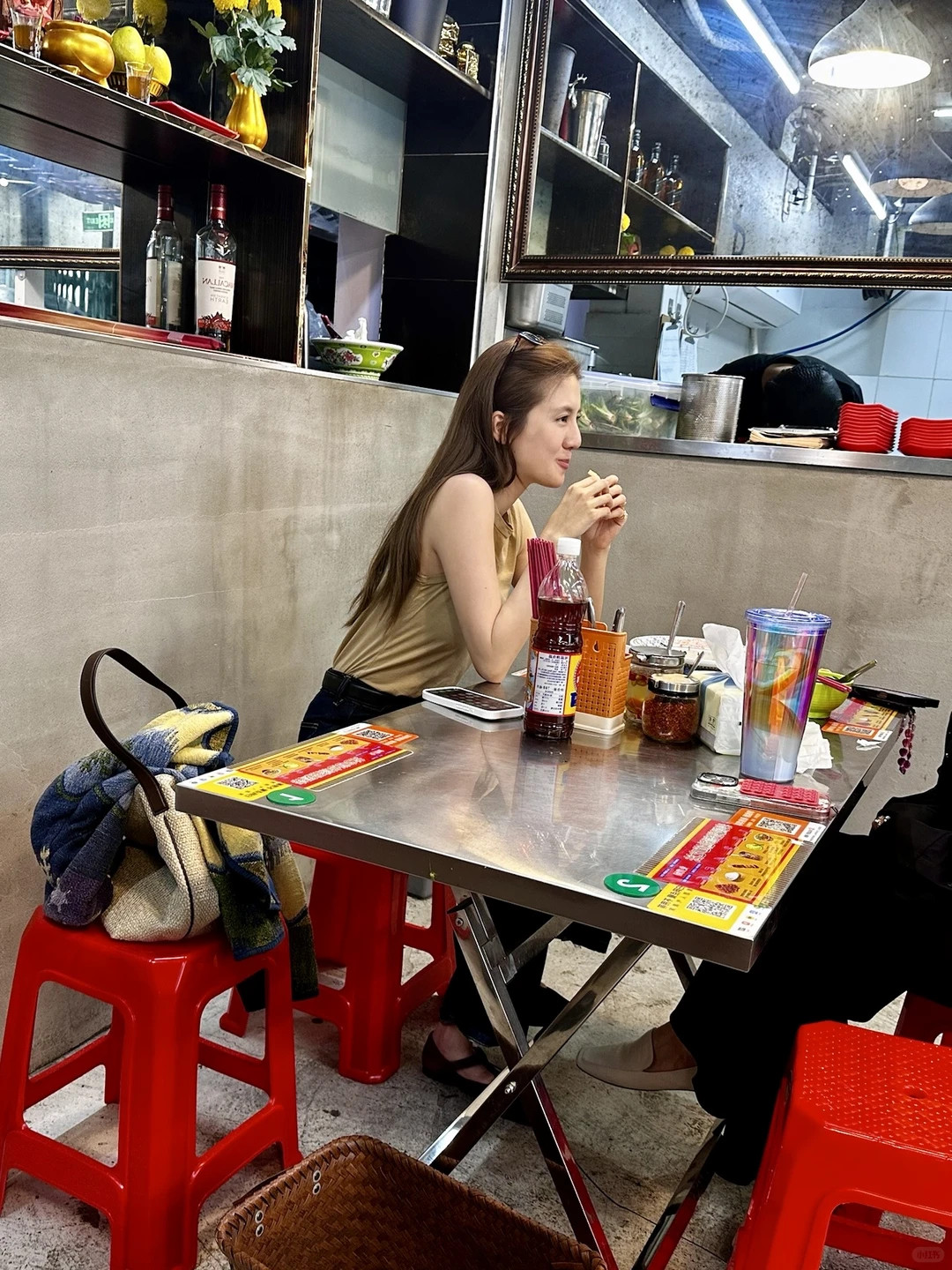 网友吃面偶遇吴千语