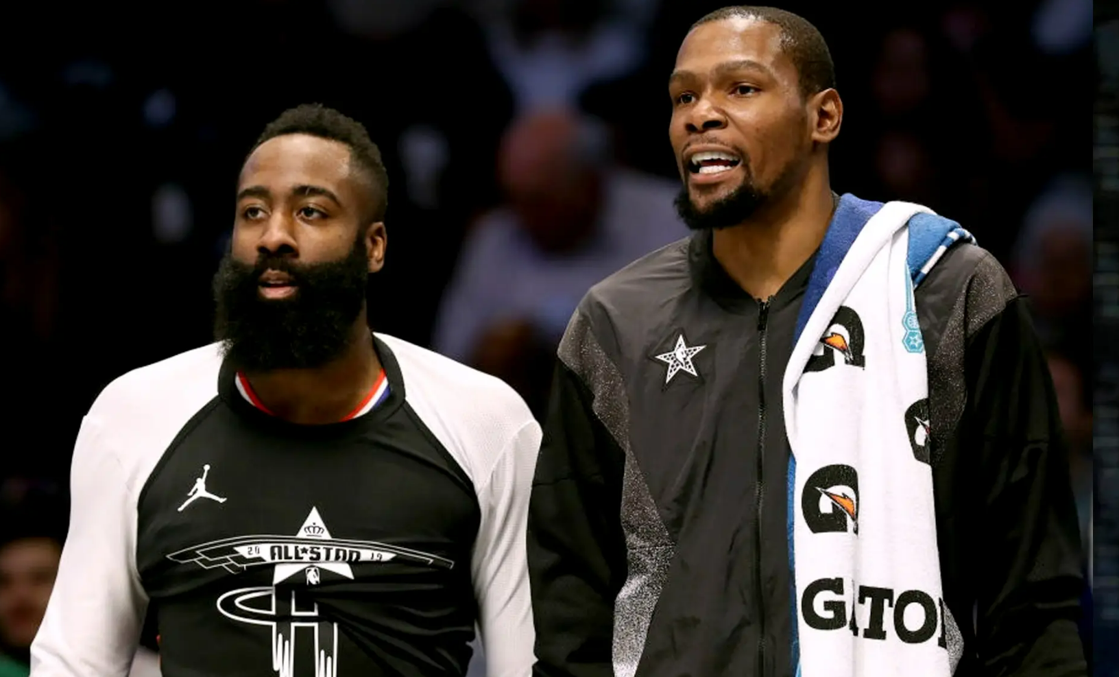 虽然哈登和杜兰特自从篮网分别之后，他们各为其主，可其实两人之间的关系非常不错。