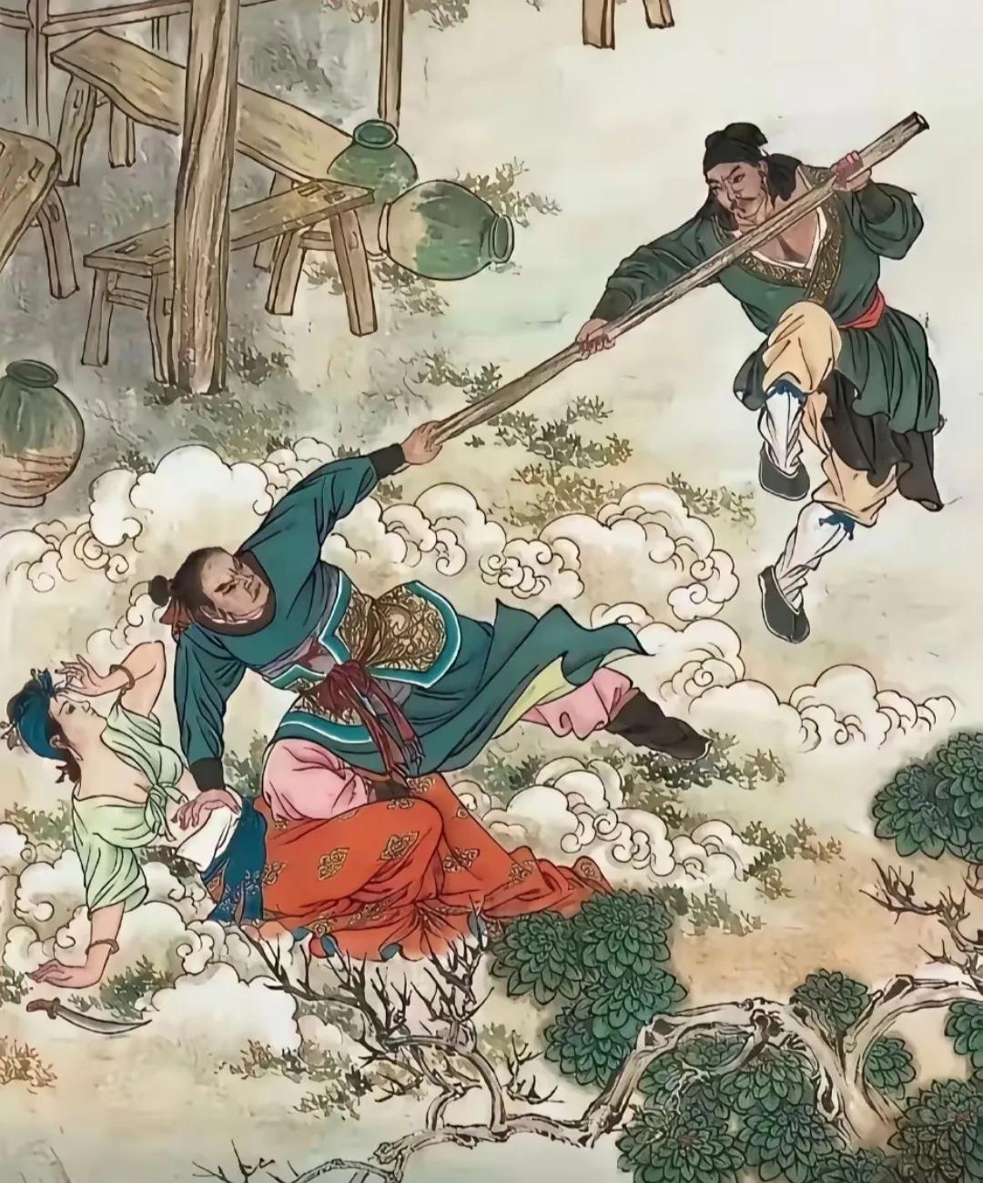 这幅插图是哪部名著中的哪个名场面？