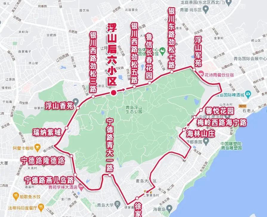 青岛城运控股集团拟于近期开通环浮山公交线路，由浮山后六小区至海林山庄再回到浮山后