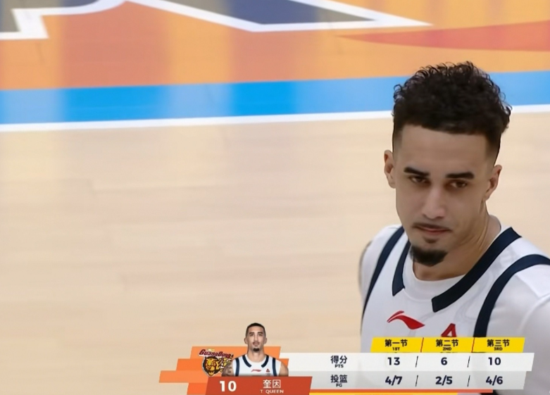 广东东阳光外援奎因真是恨死徐杰了！在今天广东东阳光客场以86：99不敌山东高速的