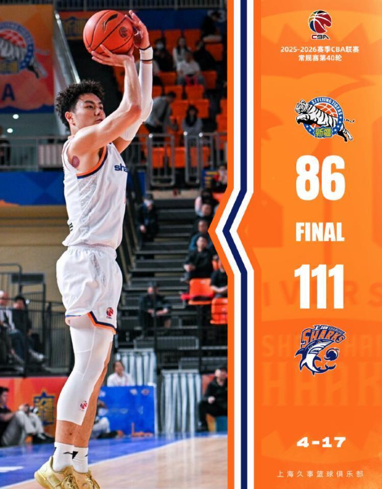 上海久事男篮太强了，距打破自己队史记录还差两场上海男篮目前已经取得21连胜，