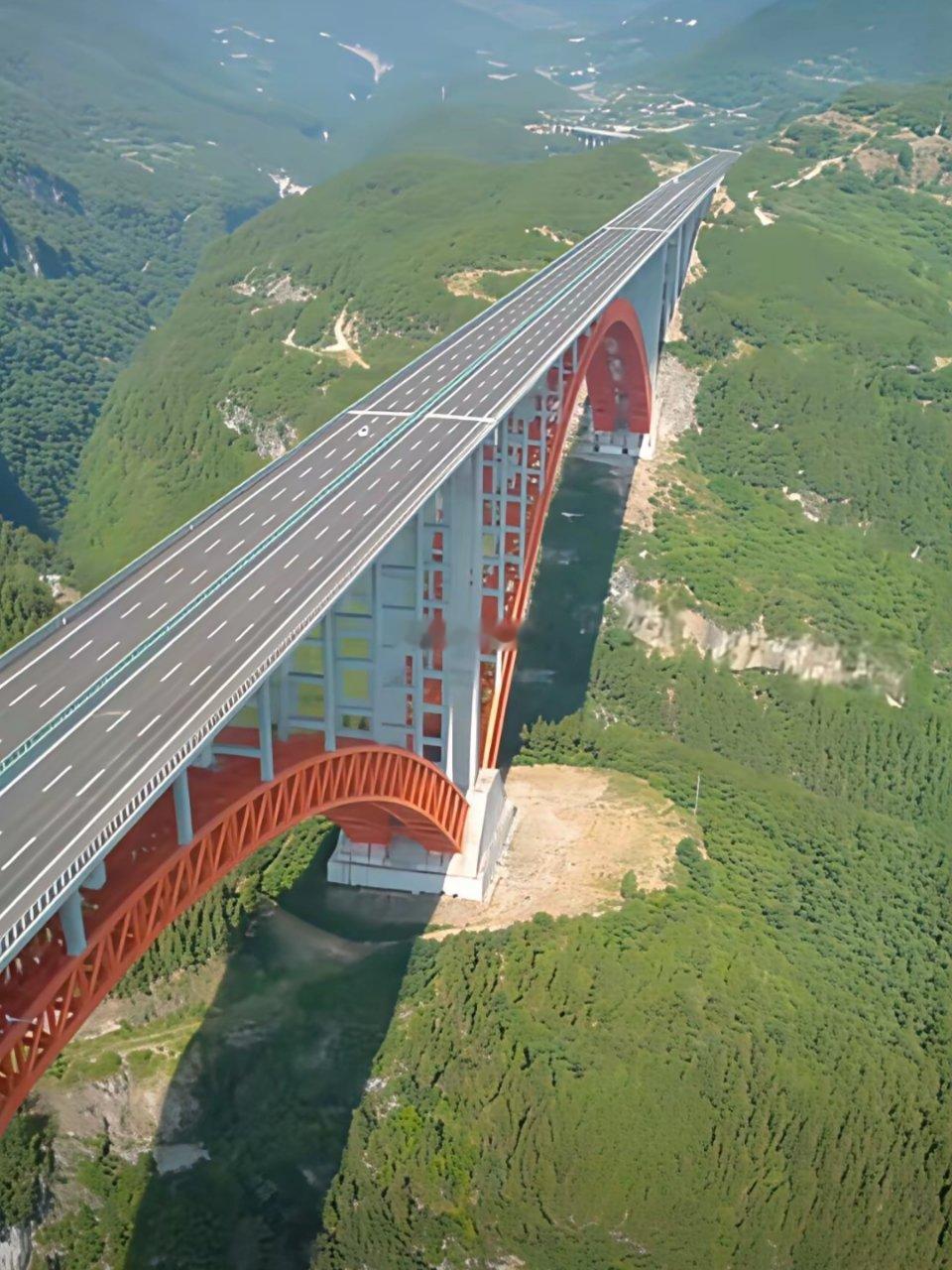 世界跨径最大的双联拱大桥一一重庆武隆双堡特大桥雄姿