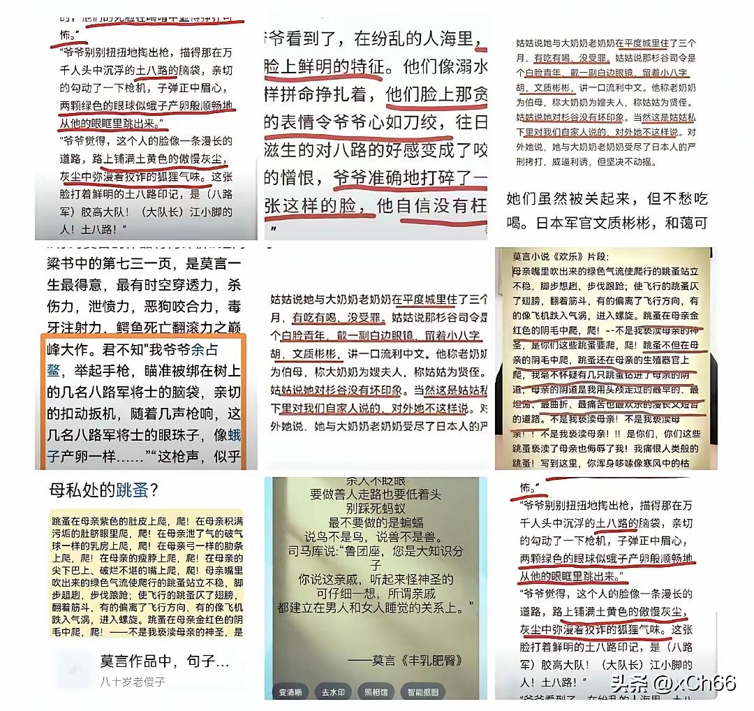 莫言双标现场曝光！不唱赞歌只针对谁？红高粱细节越看越心寒全网吵翻！莫言那句