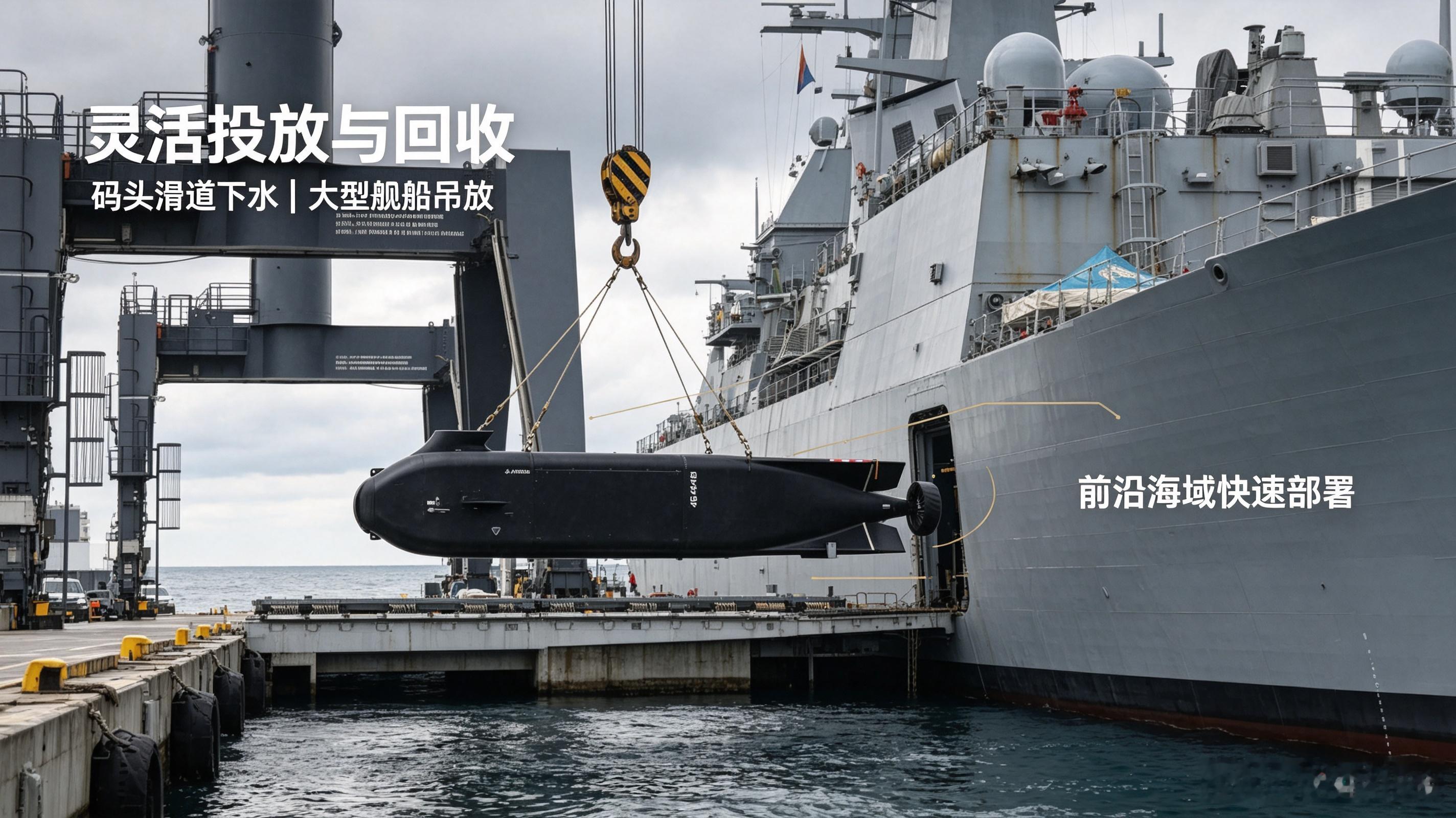 这就是澳大利亚国产的幽灵鲨鱼超大型无人潜航器，由安杜里尔澳洲公司研发，原型艇2024年亮相，首艘量产