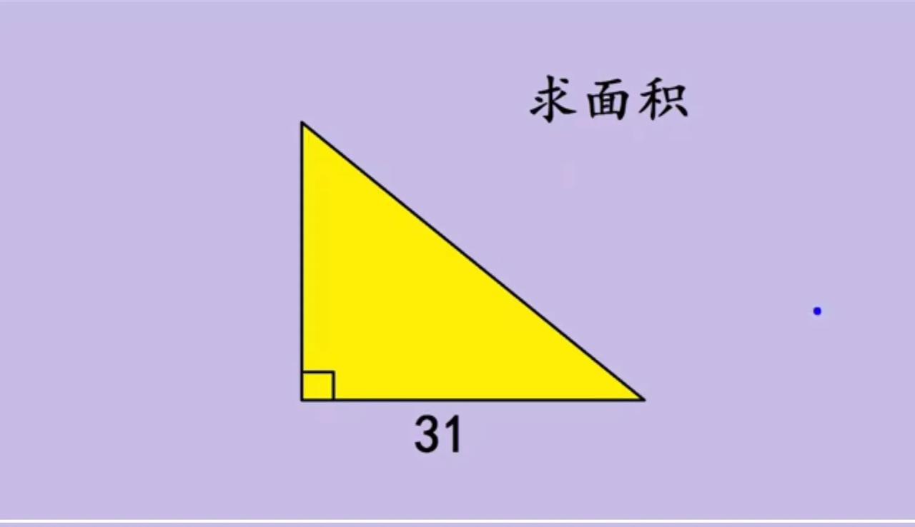 一道初中数学几何题目，很多学生表示题目缺少条件，无法计算三角形面积。如图所示