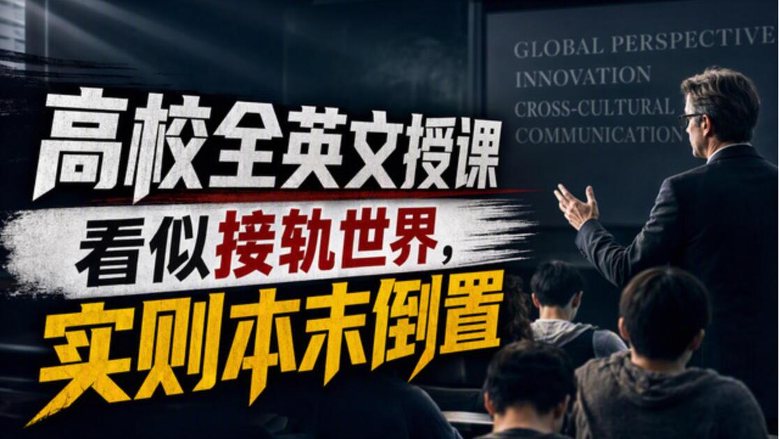 大V反对，不理解？我来说说“中国大学为什么用全英文上有些课程”最近某网络大V发