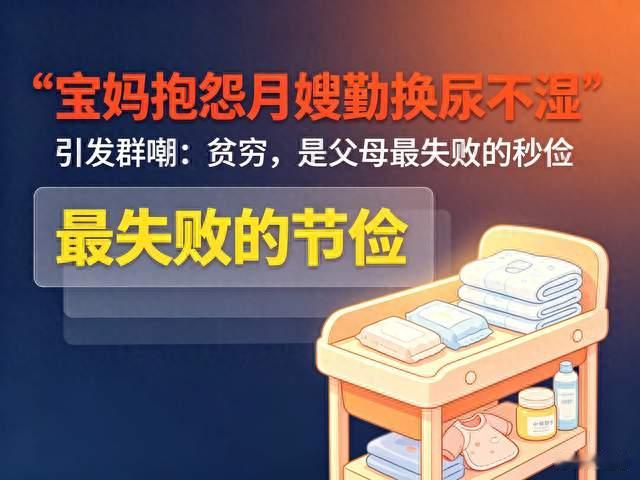 “宝妈抱怨月嫂勤换尿不湿”引发群嘲: 贫穷, 是父母最失败的节俭