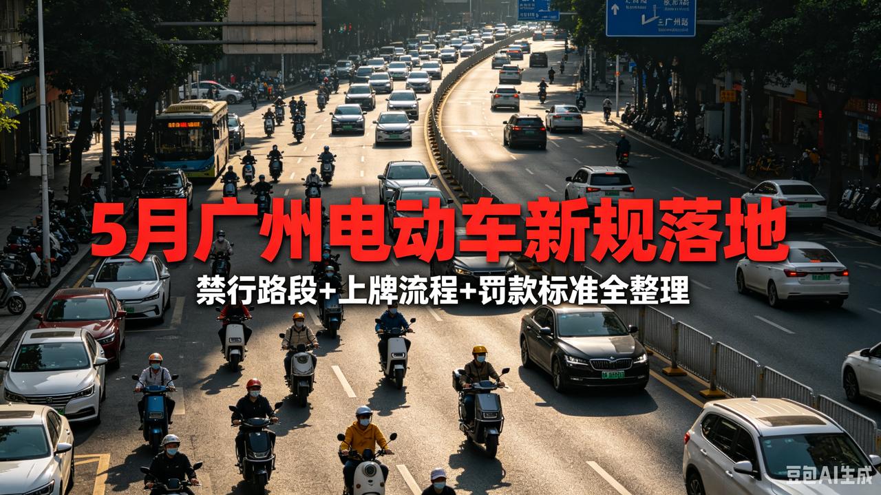 广州车主紧急提醒！5月电动车严查，这些路别乱闯，罚200起步广州300万+“