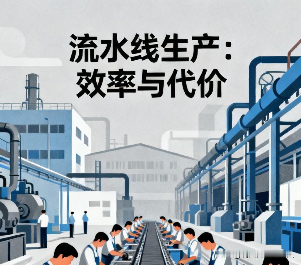流水线生产，把工人工作固化、单一化，是资本提升生产效率最直接的方式，核心就是消除