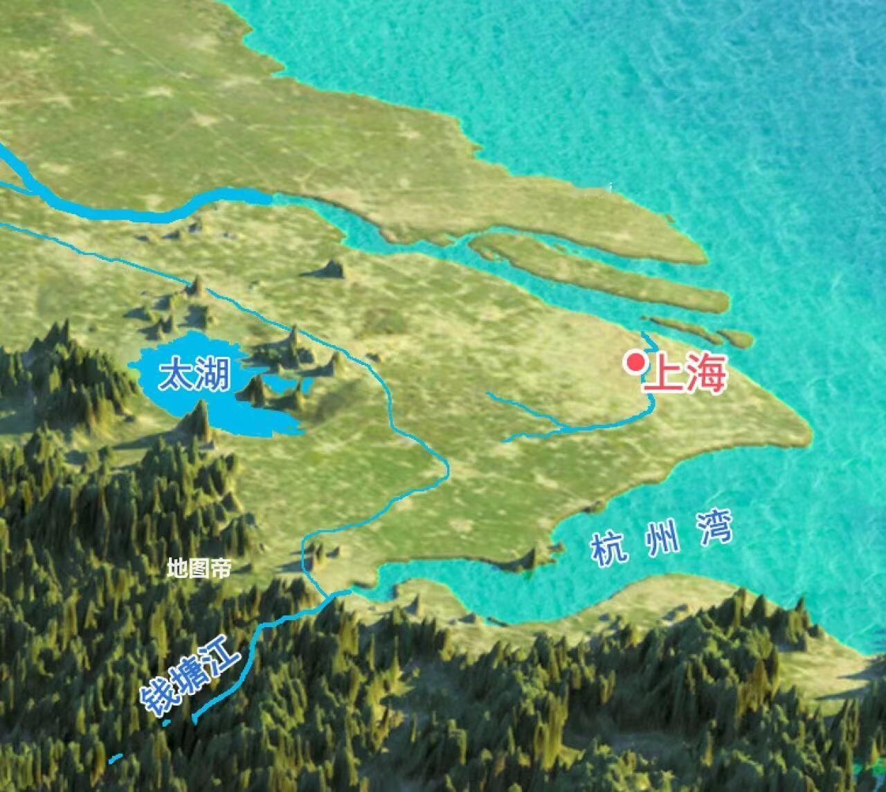 地理小白：最喜欢简略地图，钱塘江一目了然[呲牙笑][呲牙笑][呲牙笑]