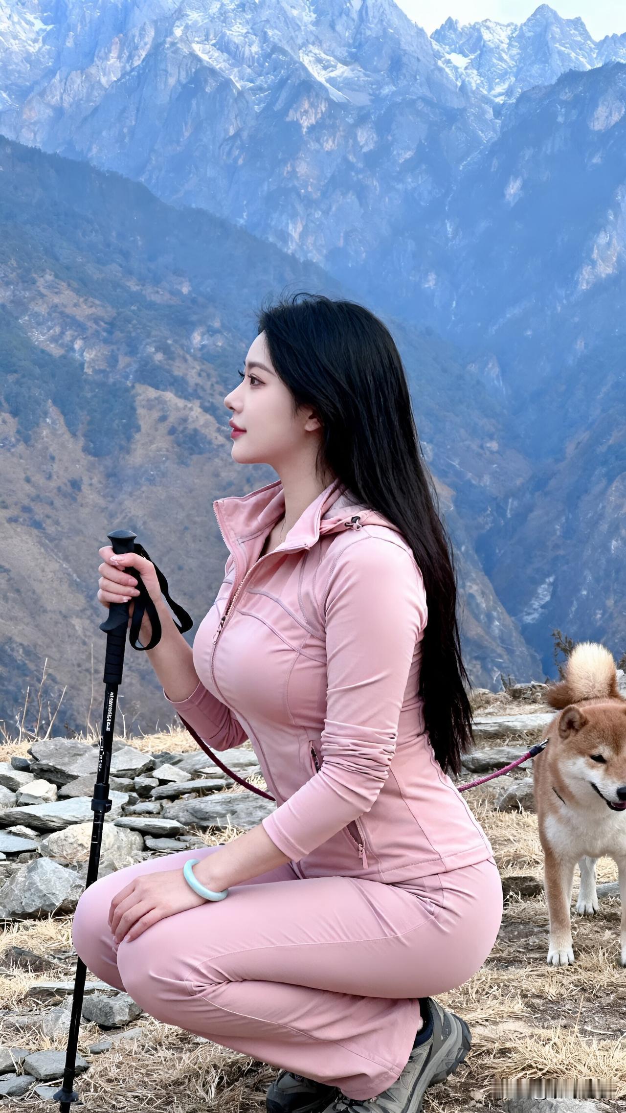 我真的悔死了！带狗爬海拔3000米的山，下山时柴犬死活不走，我背了它2公里才懂：