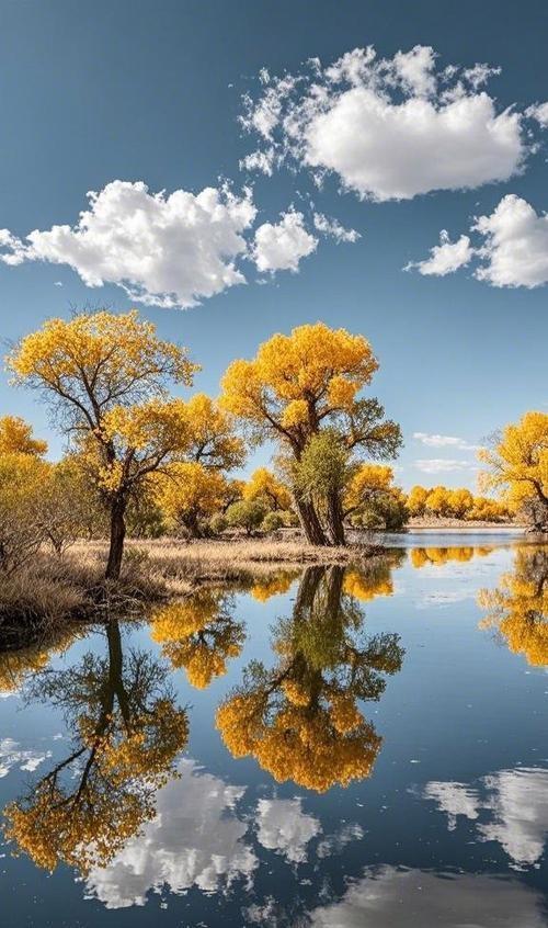 上联：千山红叶燃诗意，下联：一江碧水绘秋图。