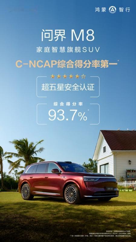 安全是最大的豪华，问界M8全能车王荣获C-NCAP（2024版新规）超五星安全
